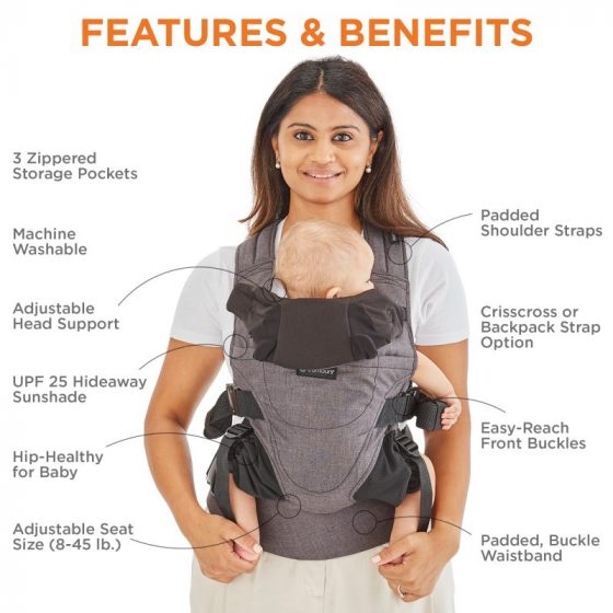 Front strap baby carrier hotsell