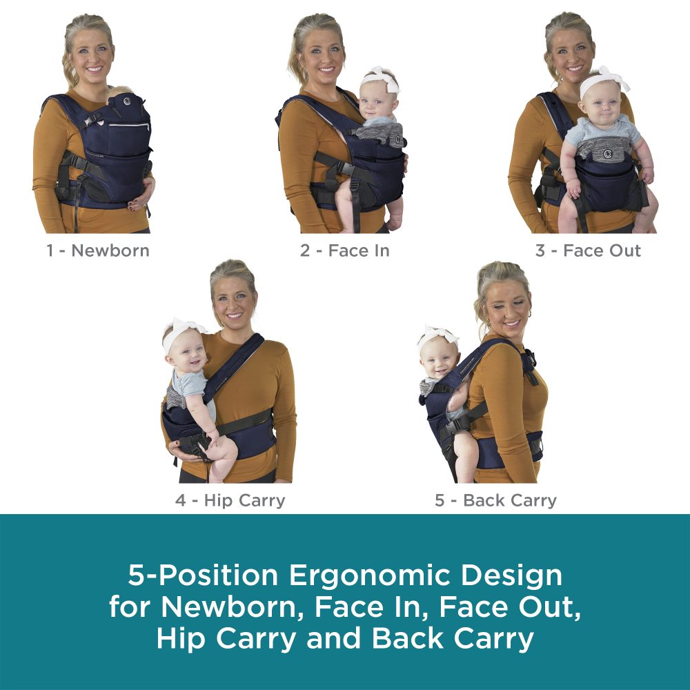 Contours Journey GO™ 5-Position Baby Carrier - Cosmos Navy Image 4