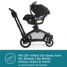 Contours Element® Single to Double Stroller - Stealth Black Image 5 Thumbnail