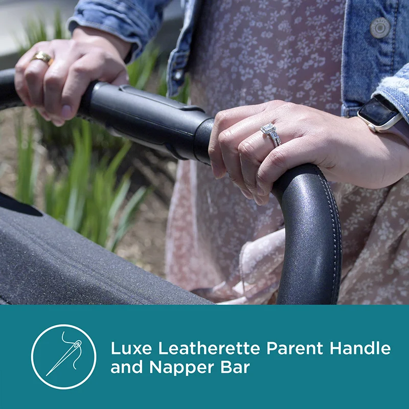 Contours Element® Single to Double Stroller - Stealth Black Image 17