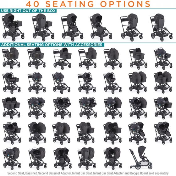 City select double stroller seat positions on sale