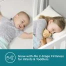 Contours® Vibes™ 2-Stage Soothing Vibrations Crib and Toddler Mattress - White Vibes Image 8 Thumbnail