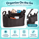 Contours Baby Universal Stroller Organizer - Black Image 4 Thumbnail