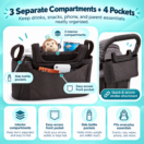 Contours Baby Universal Stroller Organizer - Black Image 8 Thumbnail