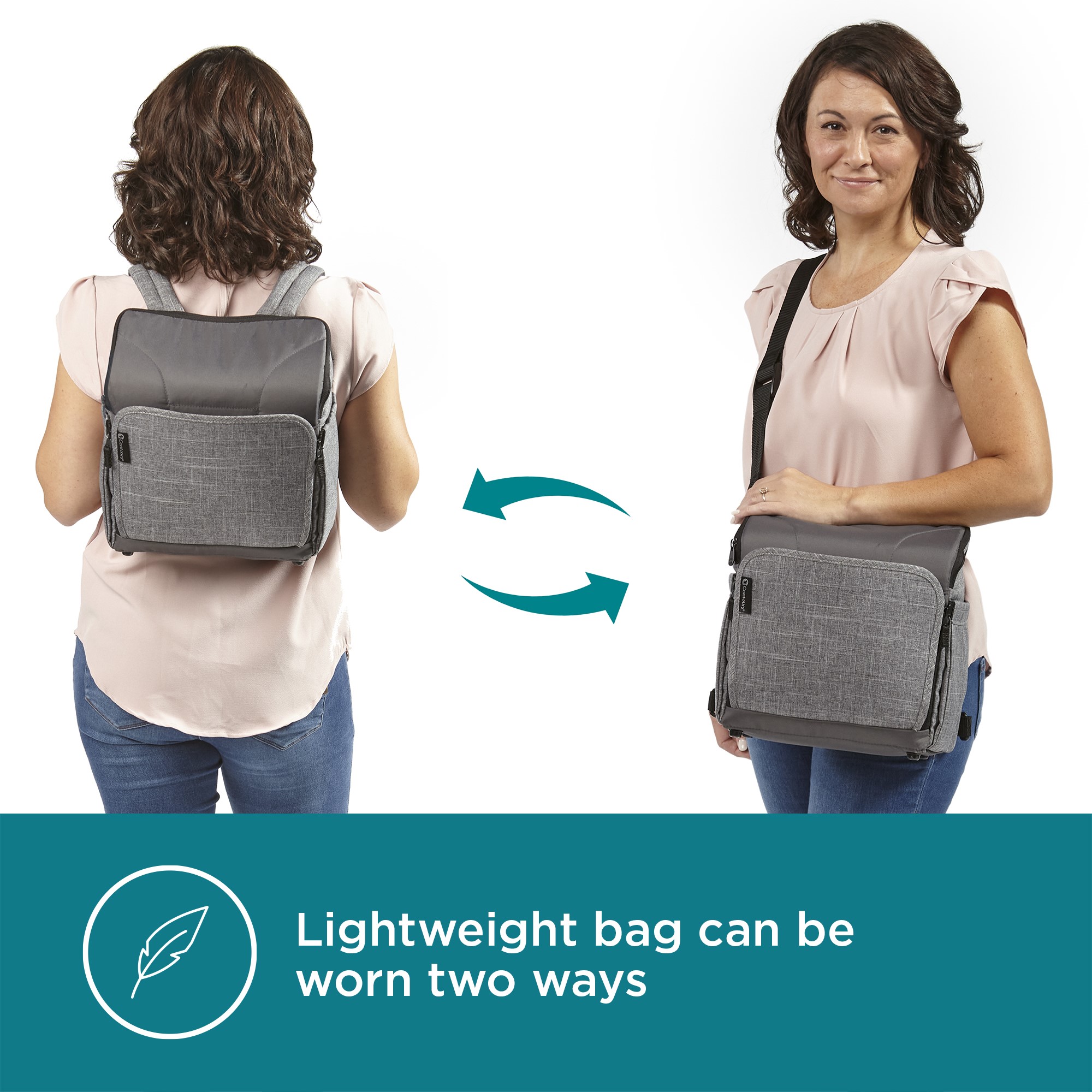 Lightweight bag can be worn two ways