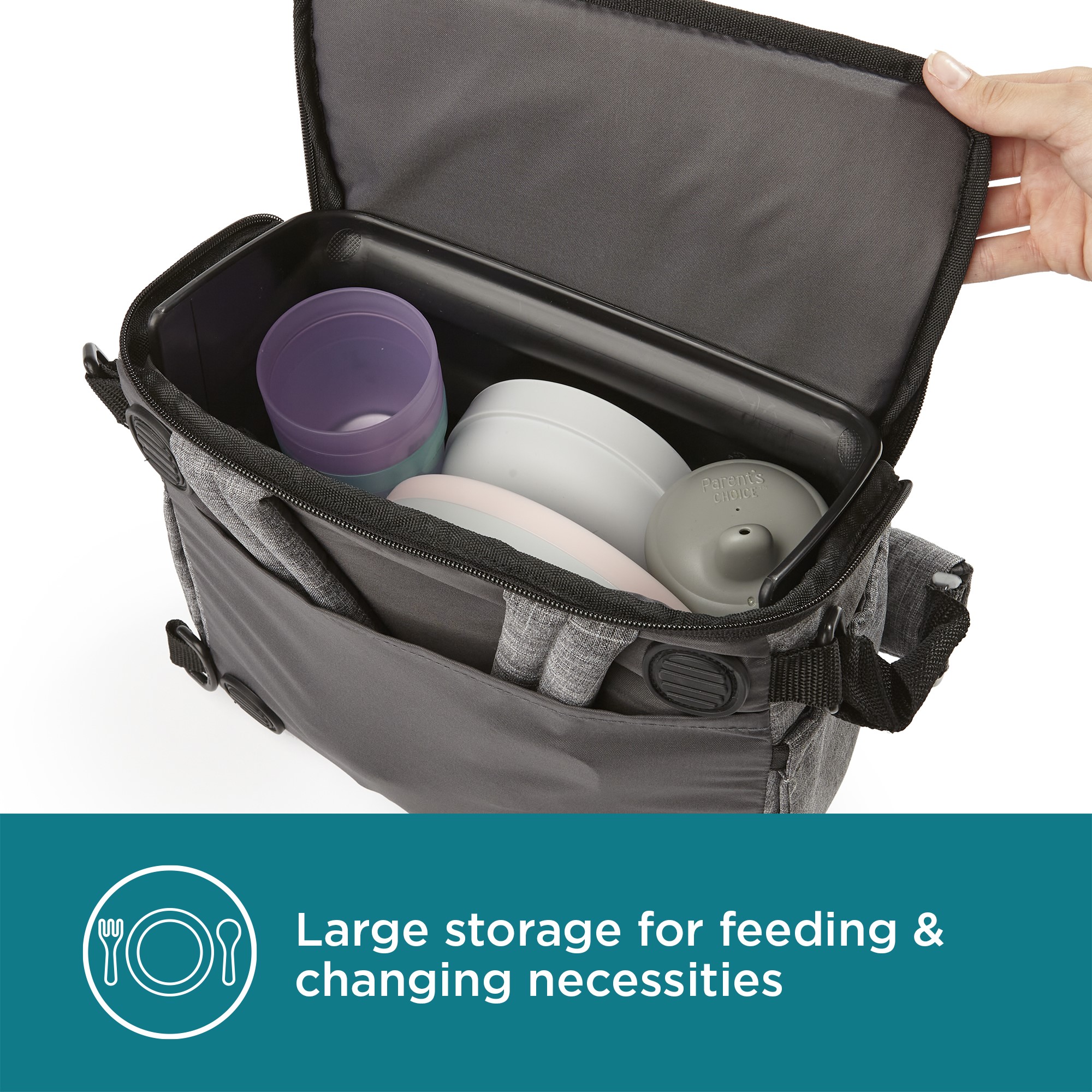 Large storage space for necessities