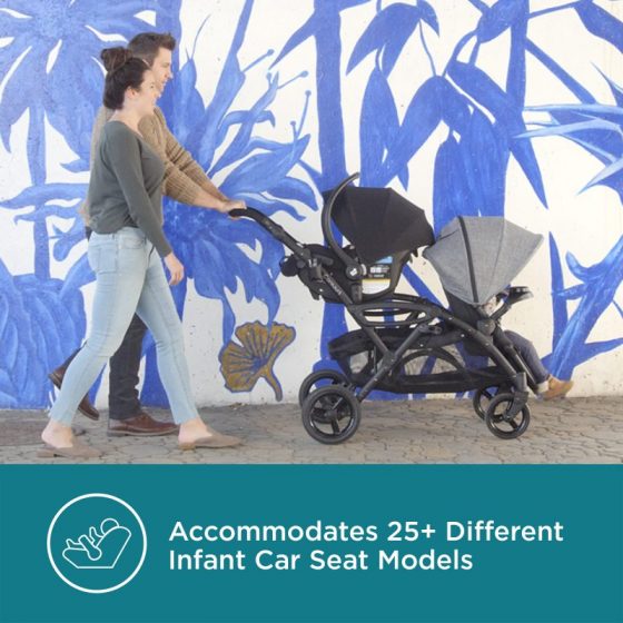 Stadium seating double stroller deals