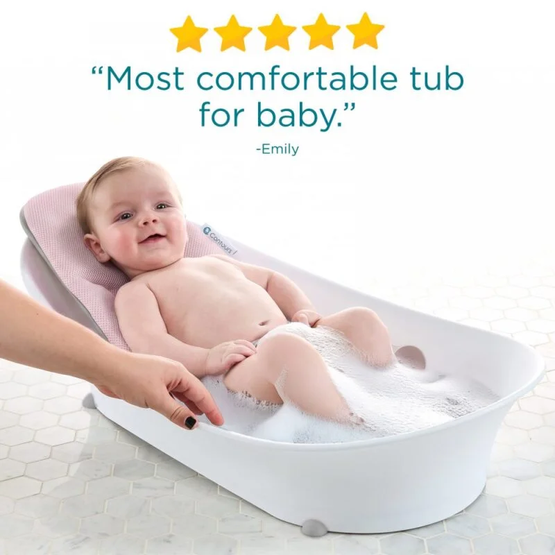 Contours Oasis 4-in-1 Comfort Cushion Bath Tub - Pink Image 11