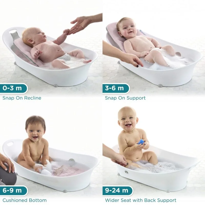Contours Oasis 4-in-1 Comfort Cushion Bath Tub - Pink Image 3