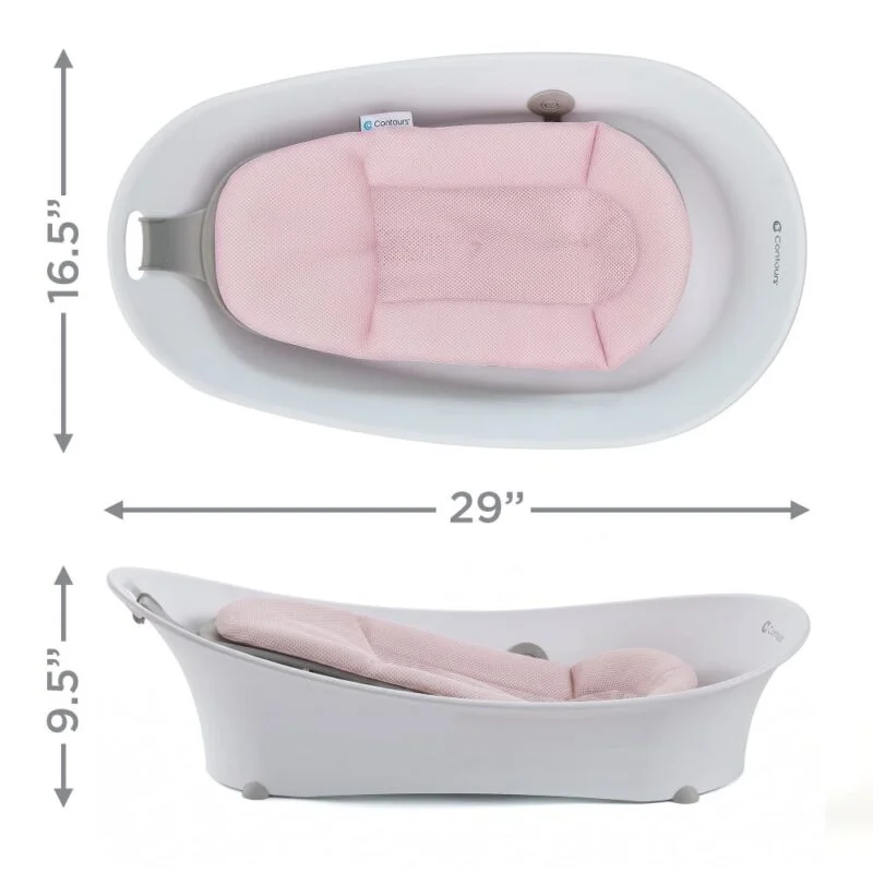 Contours Oasis 4-in-1 Comfort Cushion Bath Tub - Pink Image 10
