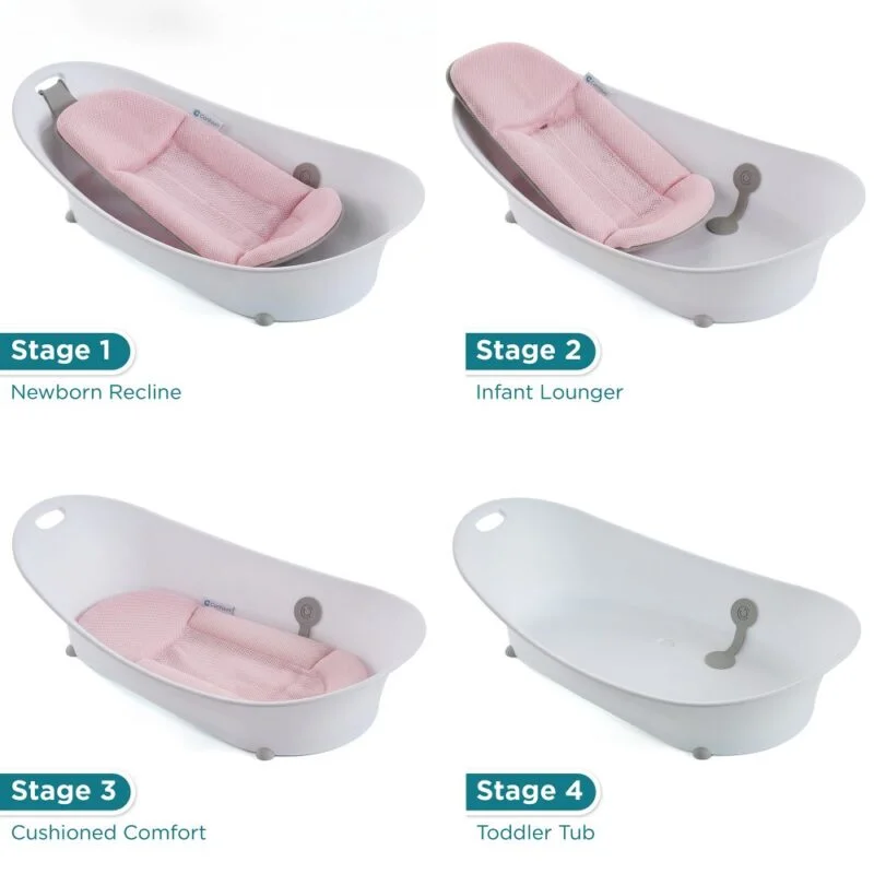 Contours Oasis 4-in-1 Comfort Cushion Bath Tub - Pink Image 2