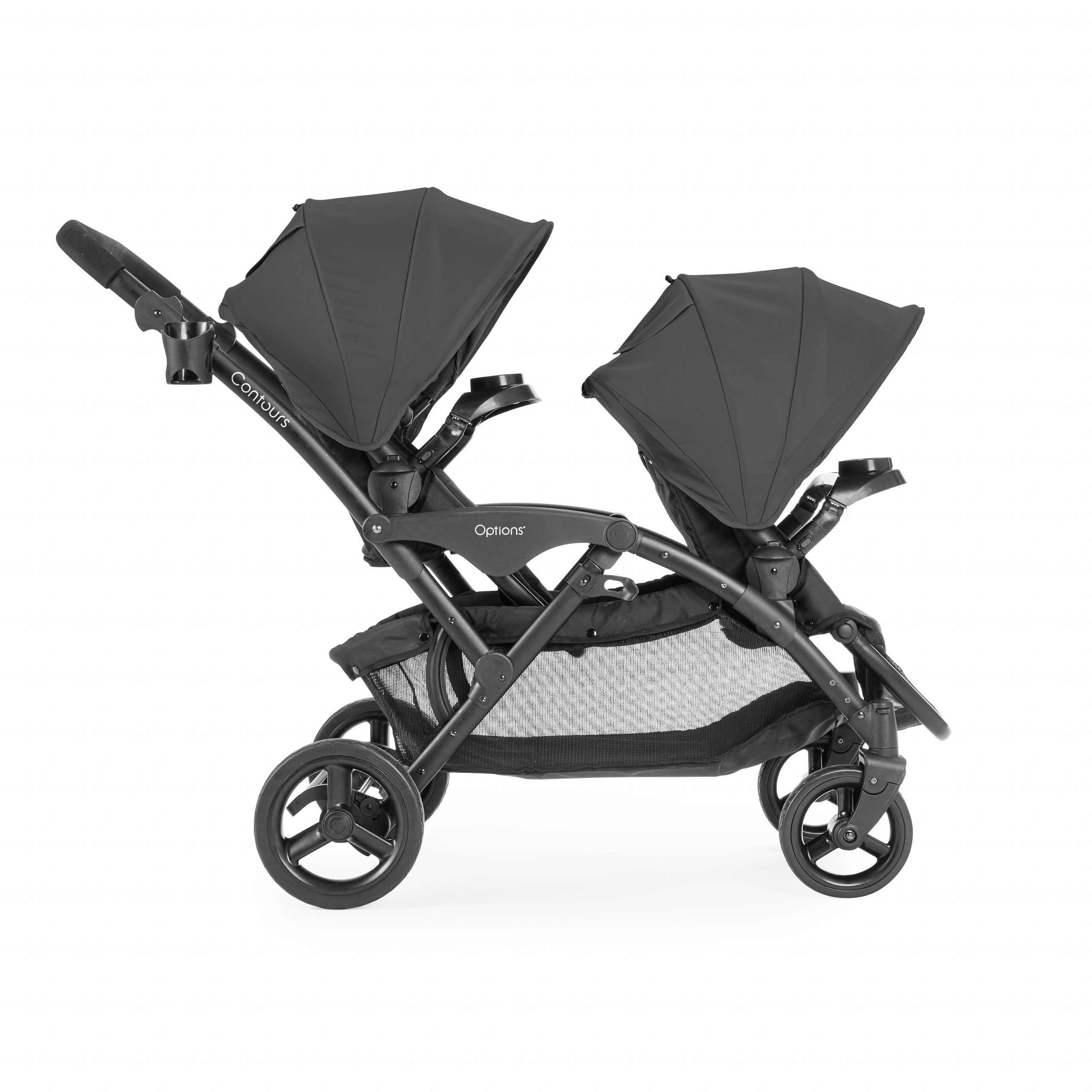 Contours Options V2 Double Stroller - Koala Gray Image 2