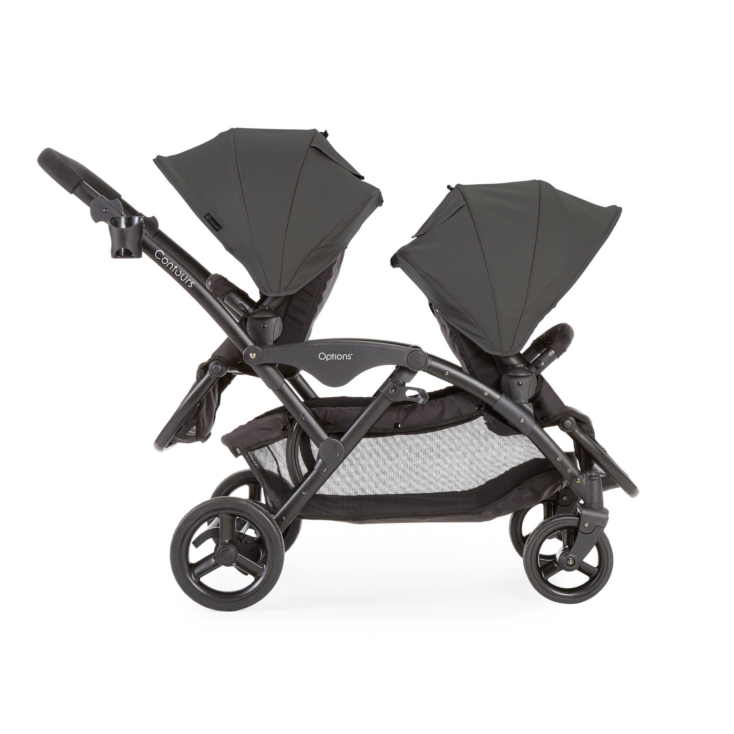 Contours Options V2 Double Stroller - Koala Gray Image 4