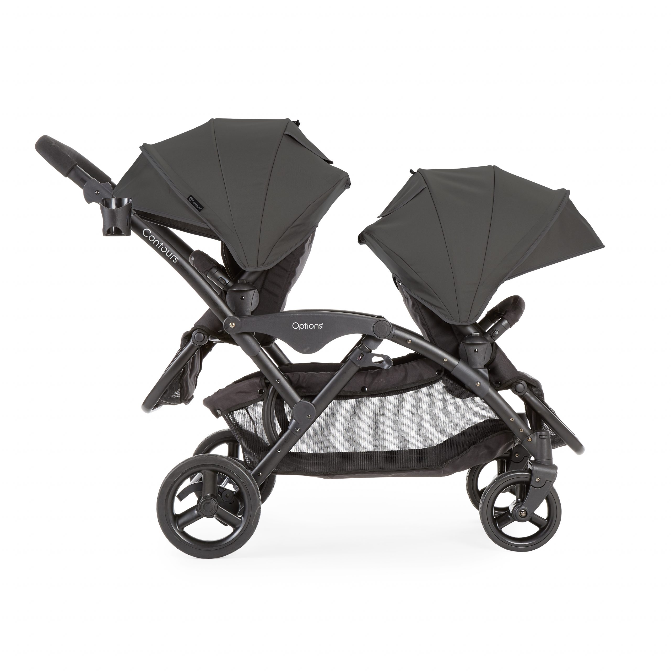 Contours Options V2 Double Stroller - Koala Gray Image 5