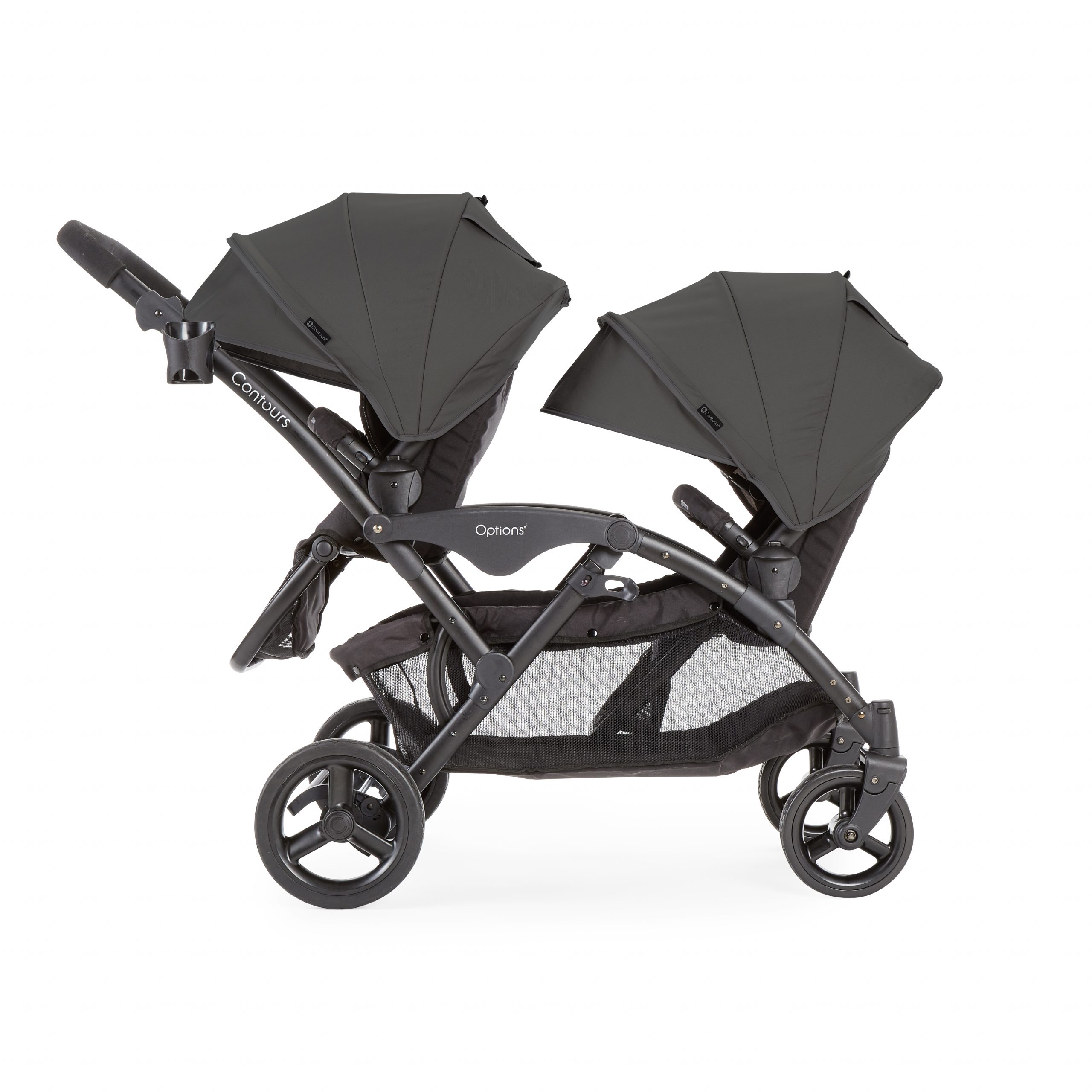 Contours Options V2 Double Stroller - Koala Gray Image 7