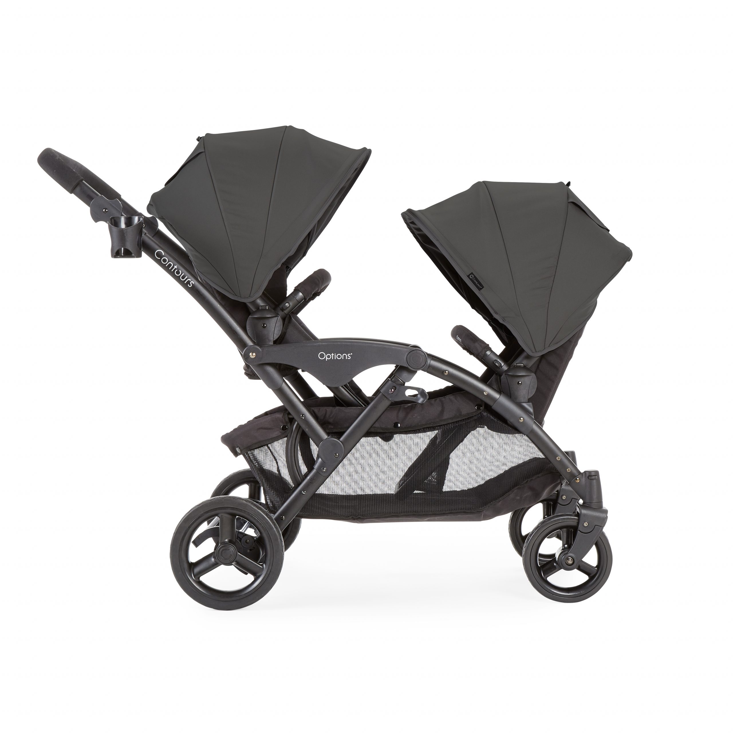 Contours Options V2 Double Stroller - Koala Gray Image 3