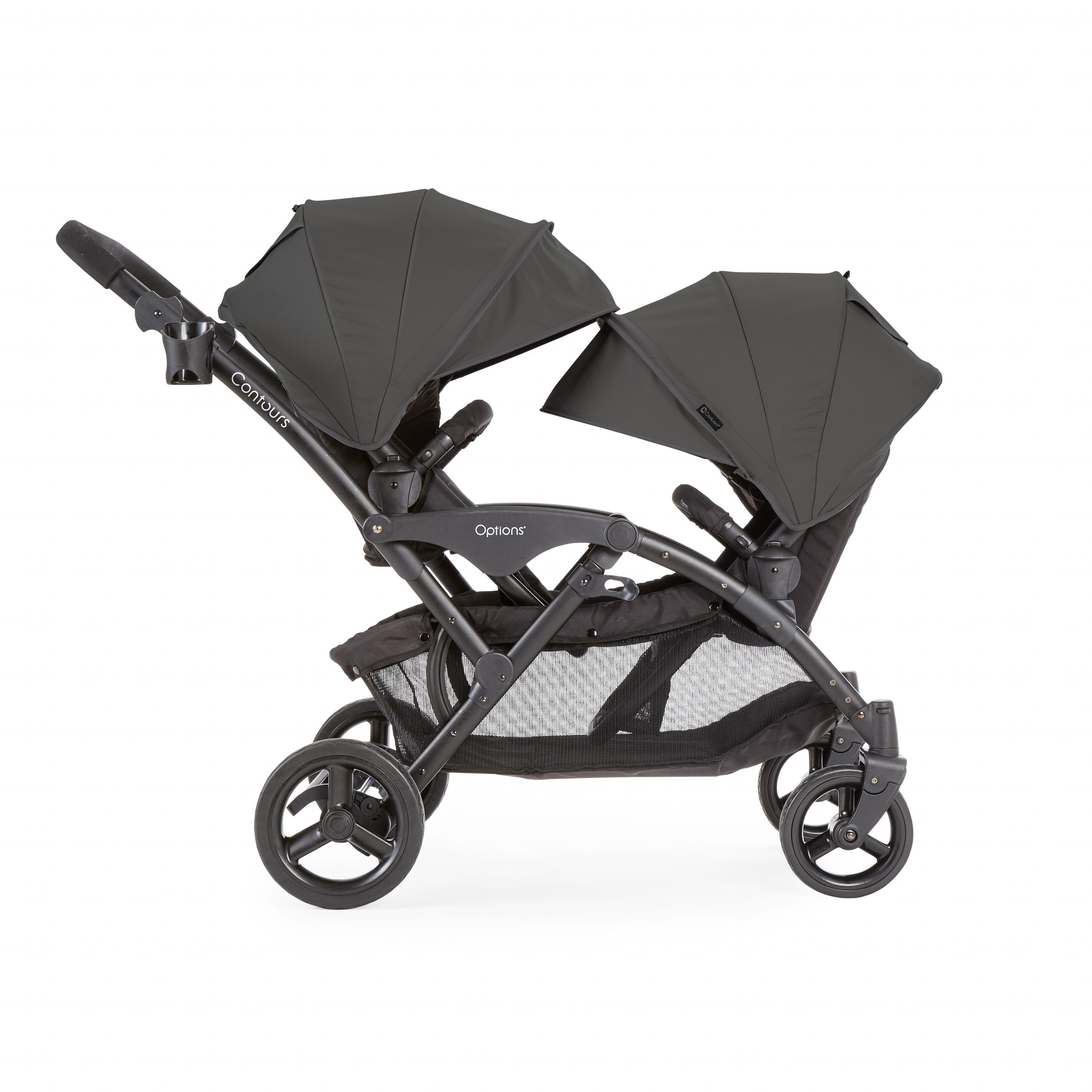 Contours Options V2 Double Stroller - Koala Gray Image 8