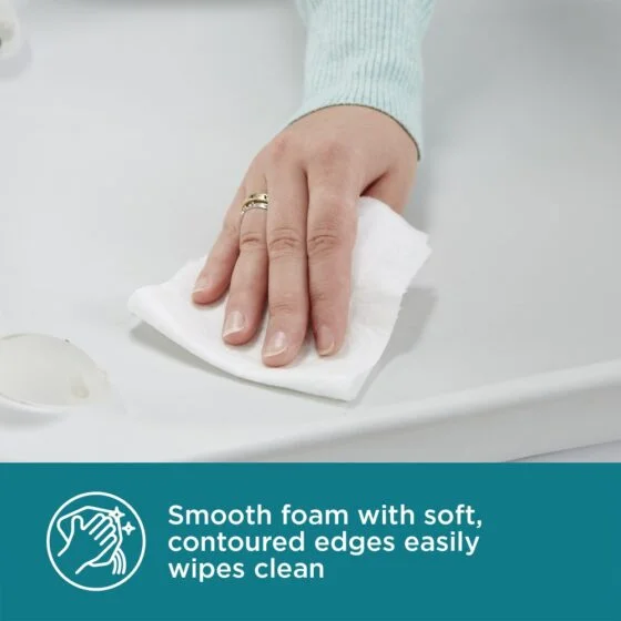 Easily wipes clean