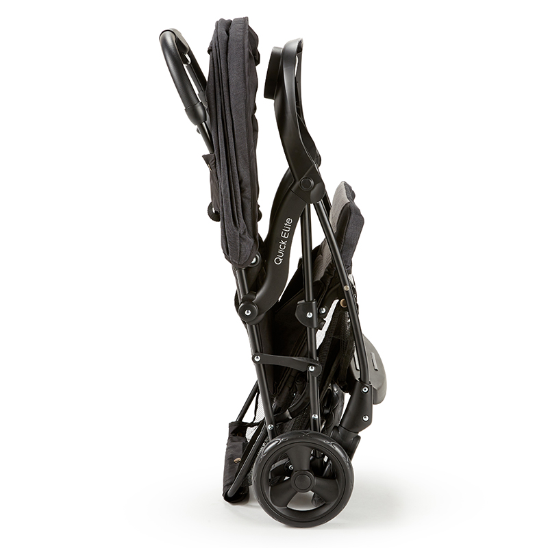 stroller folded standing up