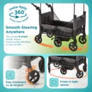 Contours Curve 360 Stroller Wagon - Black Image 6 Thumbnail