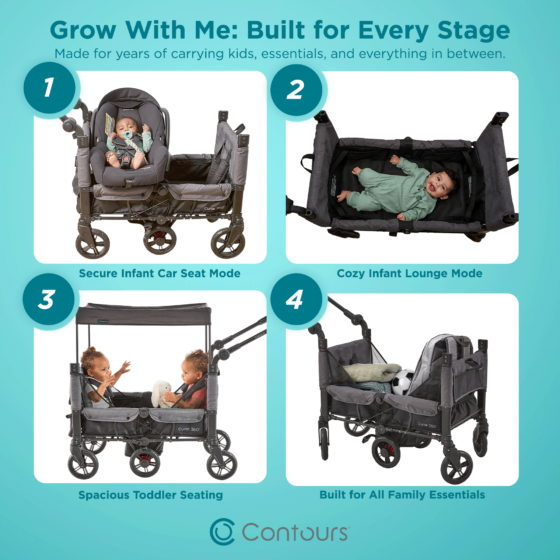 Contours Curve 360 | Stroller Wagon | Wagon Stroller for Two