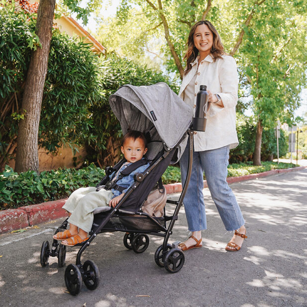 Mom with toddler in stroller