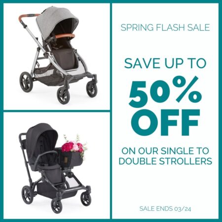 Up to 50% off Single to Double Strollers